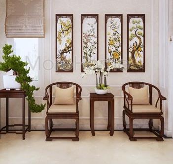 Bàn ghế gỗ óc chó tại biệt thự Phan Thiết đẳng cấp