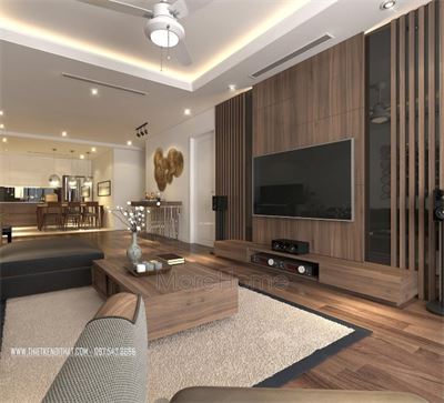Nội thất gỗ óc chó chung cư Imperia Garden