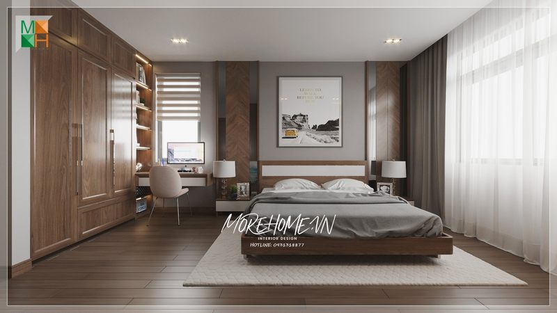 Kệ tủ quần áo với kiểu dáng thiết kế sang trọng giúp bảo quản và sắp xếp những bộ trang phục cho mọi thành viên trong gia đình.