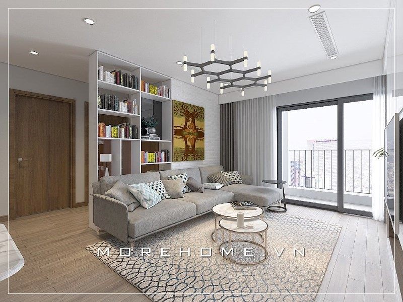 Bàn trà đôi hình tròn mặt đá mang phong cách thiết kế ấn tượng góp phần mang tới sự sang trọng, ấn tượng với người nhìn.